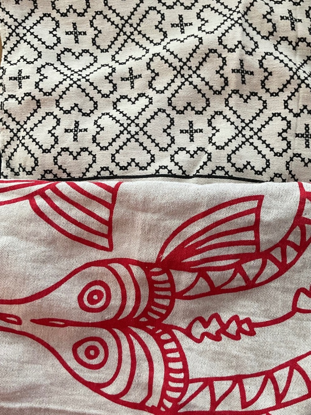 Table runner Ikea RYSSBY 2014 60*150 cm fish pattern, 2 pieces,